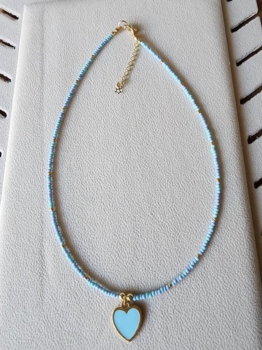 Cadena Corazón celeste 1