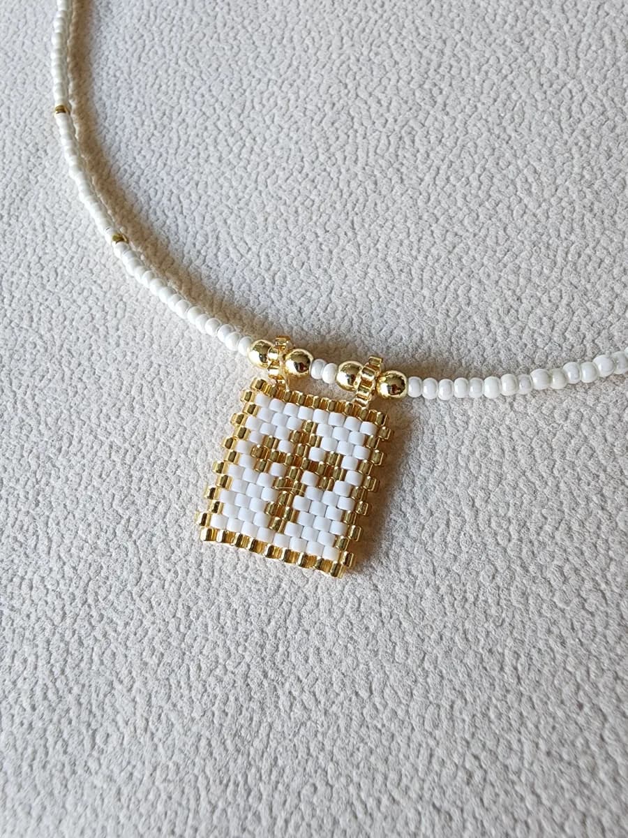 Cadenas Cruz MiYUKY - Blanca