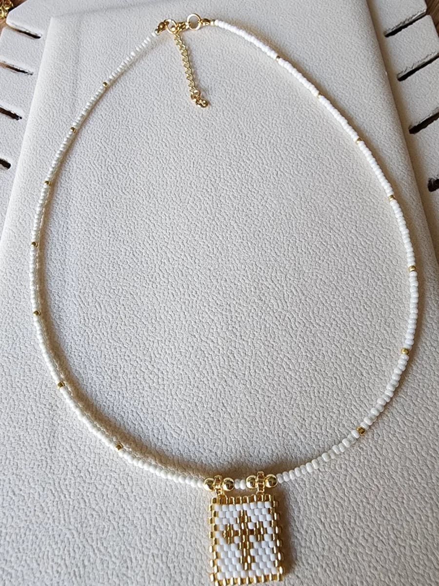 Cadenas Cruz MiYUKY - Blanca 2