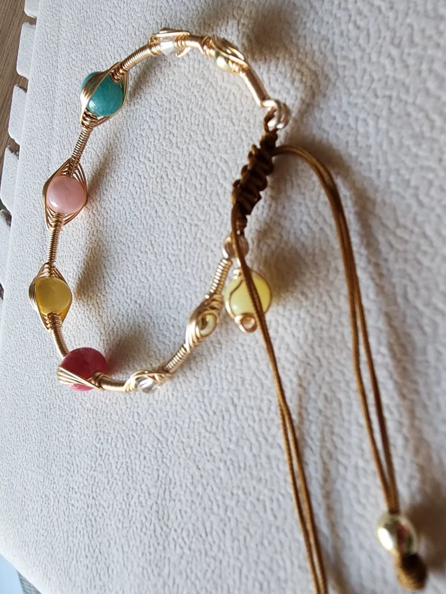 Pulsera de colores - Técnica artesanal 1